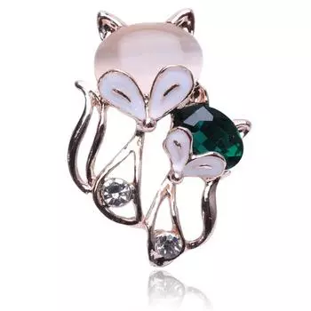 Винтажная брошь из сплава с кристаллами, женская, корсажная, высококачественные аксессуары из опала, булавка, пряжка для шелкового шарфа зелёный