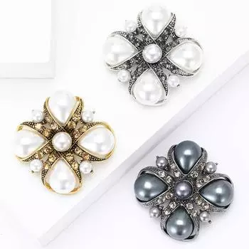Винтажная брошь из сплава с жемчугом в стиле барокко, универсальная, высококачественная, женская одежда, украшение для корсажа