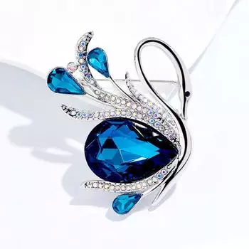 Винтажная брошь-лебедь Женская мода Универсальный корсаж Фиксированная одежда Аксессуары Булавка Кардиган Свитер Корейские аксессуары розы красного