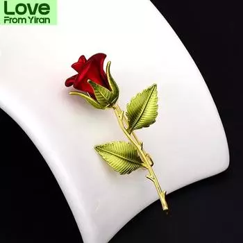 Винтажная брошь «Роза маленького принца» для женской одежды, цветочные аксессуары, броши, подарок на праздник