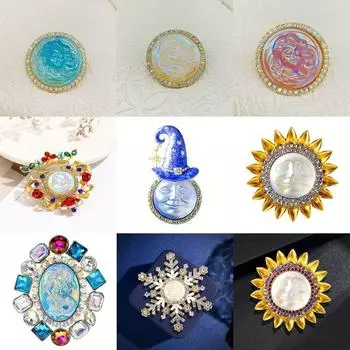 Винтажная брошь с тиснением в виде Спящей красавицы, женское классическое платье в стиле дворца, значок на платье