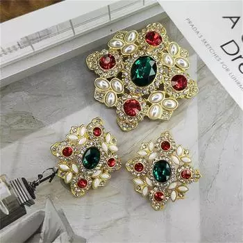 Винтажная брошь в стиле барокко, модные серьги-гвоздики, винтажная женская антибликовая булавка