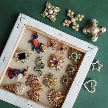 Винтажная брошь в стиле барокко с драгоценными камнями, средневековая женская праздничная брошь в виде животного и насекомого