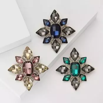 Винтажная брошь в стиле барокко со стразами из сплава темперамента, элегантная модная женская одежда, корсаж, ювелирные изделия, булавка