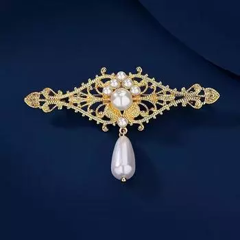 Винтажная брошь в стиле барокко, женская, в стиле суда, резная жемчужина, легкая, роскошная, высококачественная брошь, аксессуары