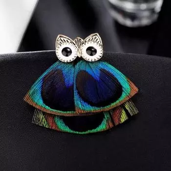 Винтажная брошь в виде павлина и совы, темпераментная мода, ювелирные изделия ручной работы, корсаж, булавка для пиджака, аксессуары