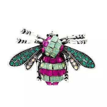 Винтажная брошь в виде пчелы со стразами, симпатичная брошь в виде животного, пальто, аксессуары для одежды