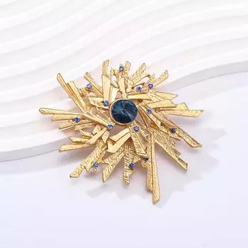 Винтажная брошь в виде снежинки, роскошная булавка для рубашки, мужской и женский блейзер, куртка, пальто, аксессуар