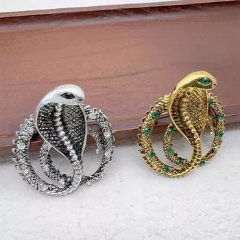Винтажная брошь в виде змеи для мужчин и женщин, булавка для корсажа с изображением животных, шляпа, куртка, украшение, ювелирные изделия золотой