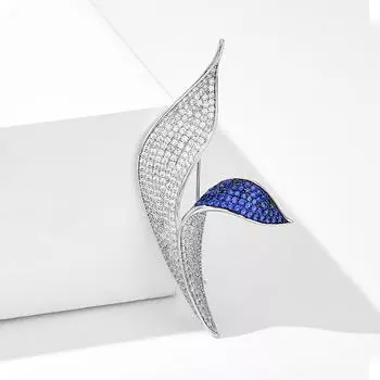 Винтажная брошь Yalan, высококачественные женские нежные листья, асимметричный корсаж, нишевый дизайн, булавка, костюм и аксессуары