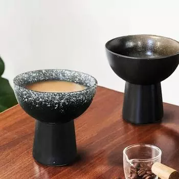 Винтажная чашка для йогурта в японском стиле, керамическая чашка на высоких ножках, миска для десерта «Дим-сам»