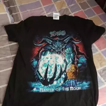 Винтажная черная футболка унисекс Dio Master Of The Moon S