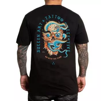 Винтажная черная футболка унисекс Sullen Flow Premium с короткими рукавами S