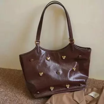 Винтажная черная сумка-тоут женская осенняя новая бисерная шикарная большая вместительная сумка женская ретро повседневная сумка через плечо