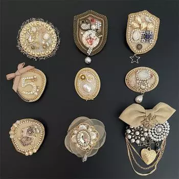 Винтажная черно-белая полосатая модная брошь с бахромой креативная брошь на булавку значок корсаж