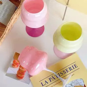 Винтажная цветная стеклянная чашка для вина, кухонный бокал для ресторана, вечеринки, большой емкости, домашний декор, чашка для шампанского, виски, посуда для напитков прозрачный