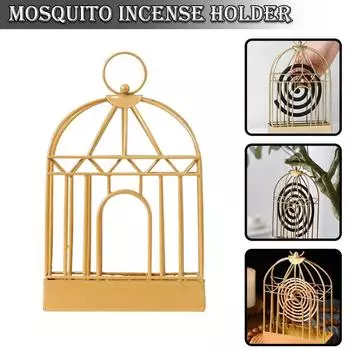 Винтажная декоративная стойка Kell, репеллент от комаров, держатель катушки, металлическая подставка, орнамент золотой