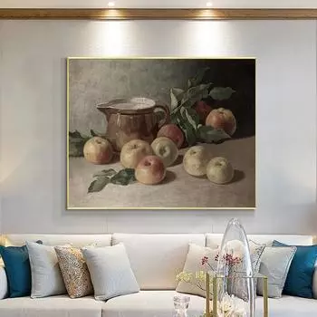 Винтажная деревенская кухня натюрморт картина холст печать настенное искусство постер деревенское яблоко картина для гостиной домашний декор Cuadros 21x30cm No Framed