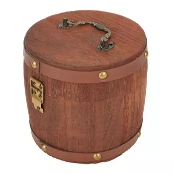 Винтажная деревянная банка с металлической защелкой для чая, кофе, орехов и специй