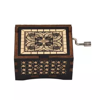 Винтажная деревянная музыкальная шкатулка размером с ладонь, деревянный футляр с рукояткой, музыкальная шкатулка, красивая резная деревянная музыкальная шкатулка To My Mum