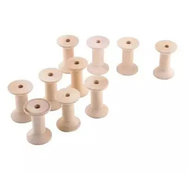 Винтажная деревянная намоточная катушка ручной работы 10 шт. One Size белый