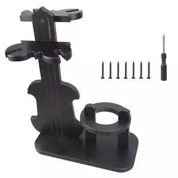 Винтажная деревянная подставка для бокалов, вдохновленная скрипкой, вмещает 4 бокала, экономит место, кухонный барный декор