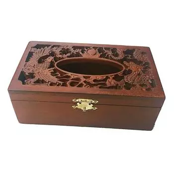 Винтажная деревянная полая коробка для тисненых салфеток, держатель для бумажных салфеток, домашний декор Non-Hollow