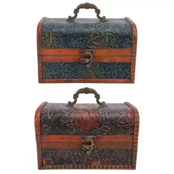 Винтажная деревянная шкатулка для драгоценностей, ретро-шкатулка для хранения драгоценностей, декоративная шкатулка для подарков на память Leaf Yellow