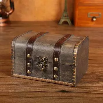 Винтажная деревянная шкатулка для украшений для ожерелий, серег и аксессуаров, персонализированная подарочная коробка для хранения, декоративная упаковочная коробка