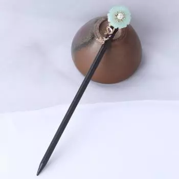 Винтажная деревянная заколка для волос с кисточкой в виде цветка для женщин, девушек, антикварная палочка для волос, заколка для волос, костюм, китайская ханьфу, аксессуары для волос, шпильки для волос