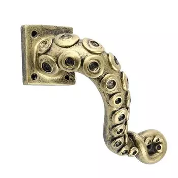 Винтажная дверная ручка в виде осьминога, крючок в животном стиле, мебельный ящик, тяговая ручка one size