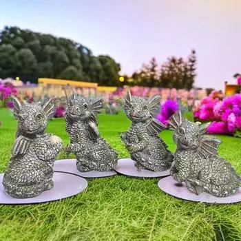 Винтажная фигурка западного дракона, статуэтка летающего дракона из смолы, скульптура, модель, фигурка, украшение, игрушка, домашний офис, украшение для сада, рождественский подарок A