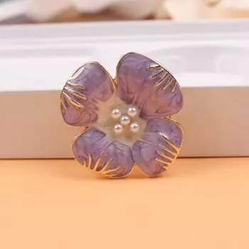 Винтажная французская эмалевая капля глазури фиолетовый постепенный переход цветок брошь нежный сладкий корсаж тычинка булавка