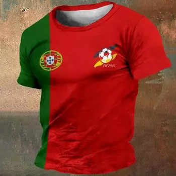 Винтажная футболка для мужчин, футболки с немецким флагом и графическим принтом, футболка с короткими рукавами и круглым вырезом, мужская одежда большого размера, топы для уличной улицы 3XL