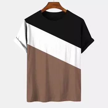 Винтажная футболка для мужчин, полосатые футболки с 3d принтом, топы большого размера с короткими рукавами и графическим принтом, уличная одежда, летняя мужская одежда Camisetas, 6xl M