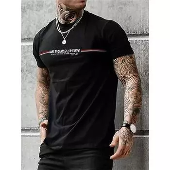 Винтажная футболка для мужчин с буквенным принтом, повседневная одежда, дышащая толстовка, свободная рубашка, высококачественная рубашка с круглым вырезом M