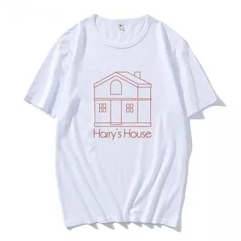 Винтажная футболка Harris House 2022, летние новые поступления, 100 хлопковых альбомов, забавные топы унисекс с принтом комиксов и мультфильмов, повседневная футболка унисекс с короткими рукавами L