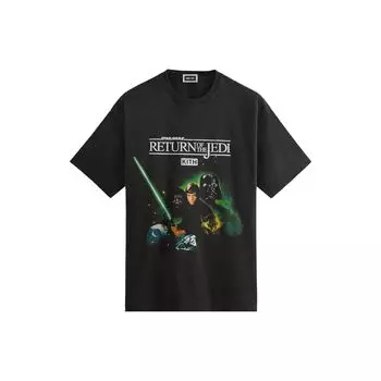 Винтажная футболка Kith x Star Wars Luke Poster, черные мужские топы KHM031029-001 L