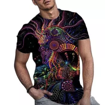 Винтажная футболка Ктулху для мужчин, мужская футболка ужасов с 3D-принтом, круглый вырез, короткий рукав, свободные топы, футболка Homme Camiseta S