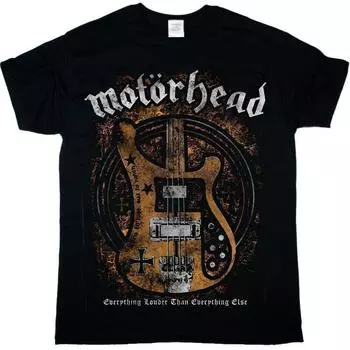 Винтажная футболка Motorhead Lemmy s Bass Футболка унисекс Motorhead Everything Louder Forever S
