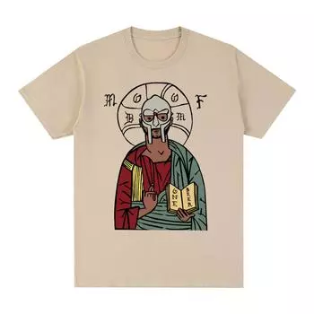Винтажная футболка размера плюс Mf Doom, классическая ретро-маска, хлопковая мужская футболка в стиле хип-хоп, новая футболка, женские топы S дубильная кора