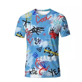 Винтажная футболка с графическим принтом 80-х 90-х годов для мужчин, ретро-футболки с геометрическим принтом в стиле 3D, футболки с коротким рукавом в стиле хип-хоп, футболки большого размера в уличном стиле S