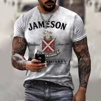 Винтажная футболка с крестом, мужская модная футболка большого размера, футболки в стиле хип-хоп, топы, свободная футболка с 3d принтом Ace of Spades