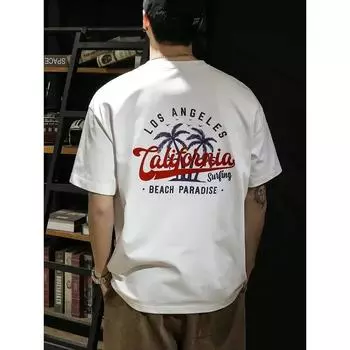 Винтажная футболка с круглым вырезом, летняя свободная мужская футболка, высокое качество, 100% хлопок, футболка для спортзала, фитнеса, повседневная женская футболка в стиле хип-хоп S