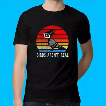 Винтажная футболка унисекс «Birds Are not Real Real» S