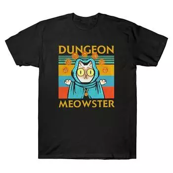 Винтажная футболка унисекс Cat Dungeon Meowster Dungeons And Dragons Cat для ролевых игр S