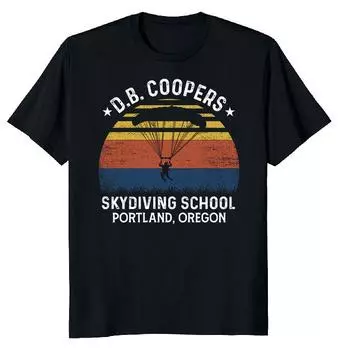 Винтажная футболка унисекс DB Cooper Skydiving S
