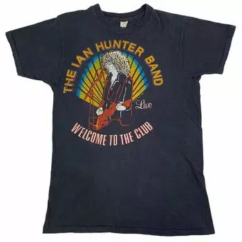 Винтажная футболка унисекс Ian Hunter Mick Ronson Welcome To The Club S