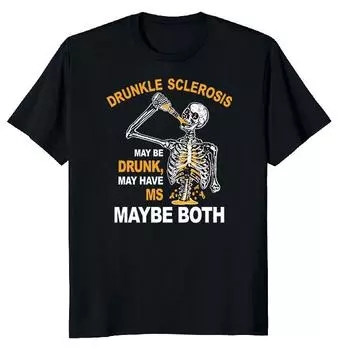 Винтажная футболка унисекс Skeleton Drunkle S