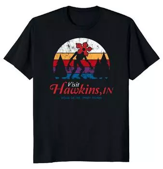 Винтажная футболка унисекс Visit Hawkins S